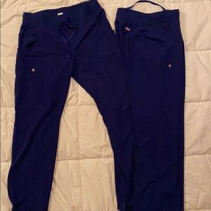 Figs royal blue technical scrubs-2 pair